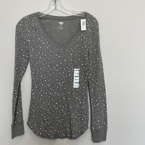 Old Navy Tops - NEW! Old Navy Stars Planets Space Shirt Thermal Top GRAY Women's Small Solar NWT